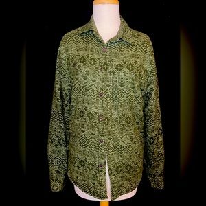 Women’s Red Camel Shacket Jacket Green/Black Size Small